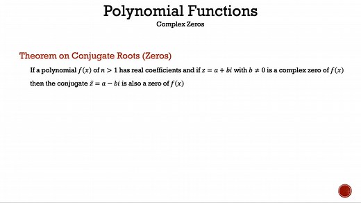 Polynomial Functions - Using the Complex Root (Zero) Theorem #mathisthewaycorner #thereisalwaystomorrow #mathtutor #complexconjugates #polynomials