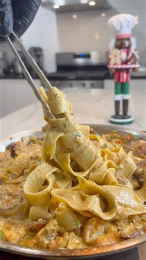 Creole Pasta With Shrimp, Chicken & Sausage 🔥🤌🏾 #food #foodie #shorts