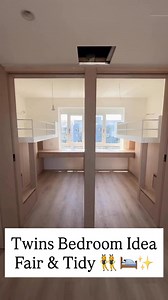 88K views · 353 reactions | The owner has a pair of super cute and well-behaved twin boys and girls. Children are always curious and eager to explore. This kind of children's room with a bed and cabinets is the most suitable. The storage space is also sufficient, the wood white simple design, can be used for more than 18 years. #childrenbedroom #Twinsbedroom #smallbedroom #homerenovationideas | Tiffany Design Studio | Facebook