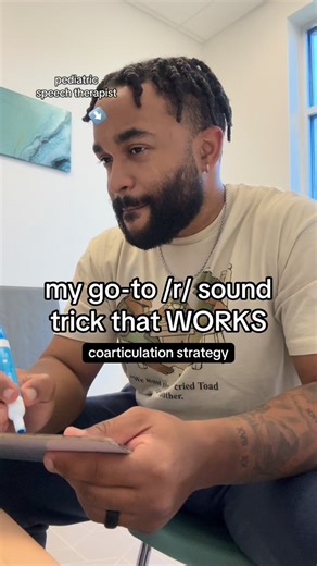 Speech Pathologist | Sensory Barber | Kevin on Instagram: "this is my go-to /r/ sound trick! What’s yours? Let’s learn together! #speechtherapy #speechies #slps #articulation #speechsounds"
