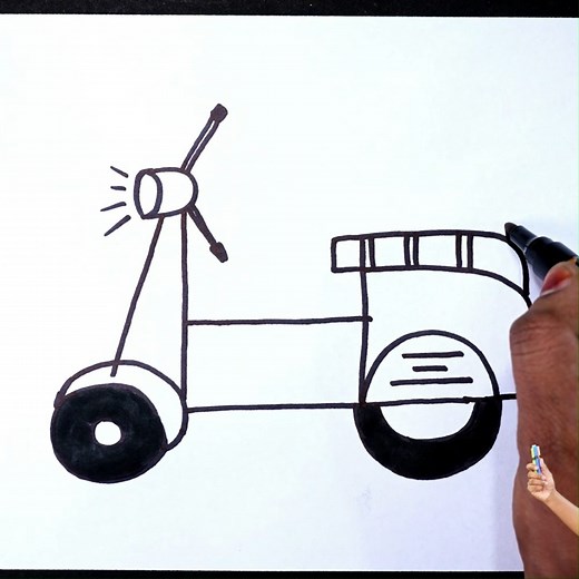 5.6K views · 98 reactions | Easy And Cool Drawing Tricks | Scooter Drawing Easy | AP Drawing | Facebook