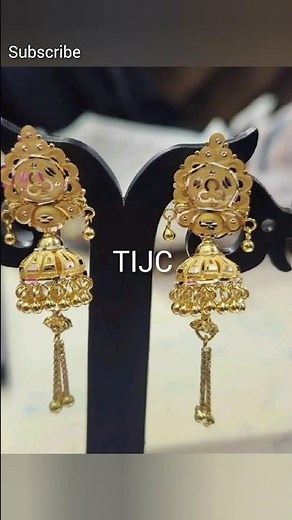 Gold Jhumka Designs New Model | The International Jewelry Channel - TIJC