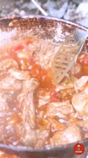 Authentic Chicken Karahi Primitive Outdoor Cooking in Nature | #shorts