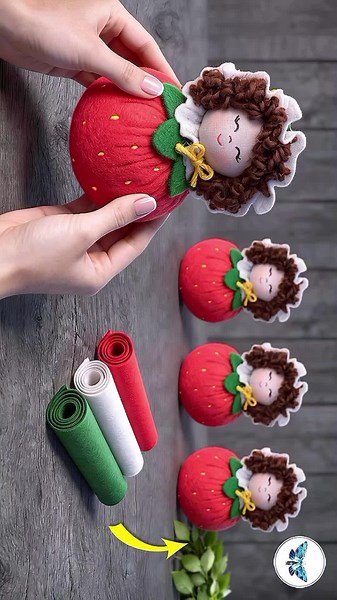 10 Handmade Felt Dolls a Day – No Sewing Machine Needed | Easy DIY Craft #feltcraft #diydolls #handmadecrafts 🎄✨ #foryou #fyp