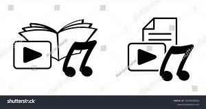 Library Icon Music Video Books Documents Stock Vector (Royalty Free) 2579320165 | Shutterstock