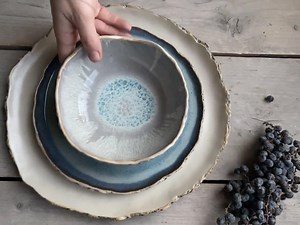Rustic Dinnerware Set New Colours! Organic Shaped Ceramics Handmade Pottery Dinner Set - Etsy