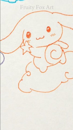 How to draw #cinnamoroll with orange liner