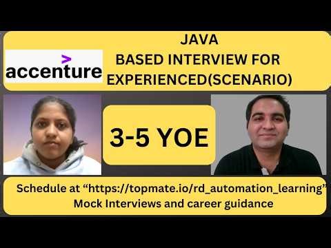 Java Interview Experience at Accenture| Real-Time Questions & Answer
