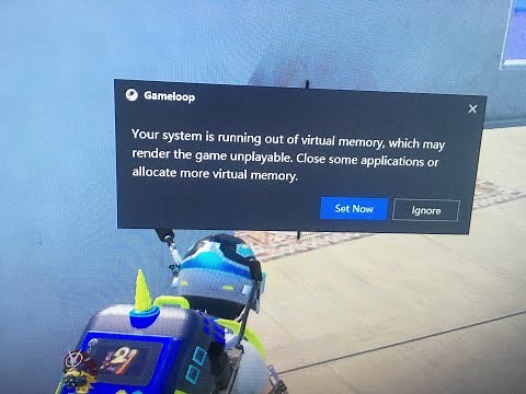 System Running out of virtual memory/gameloop/application solution 100%