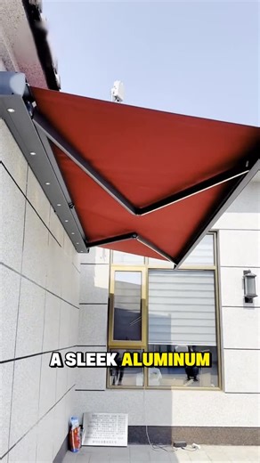 DAVIS Awning & Pergola Manufacturer on Instagram: "Aluminum alloy awning, electric retractable + adjustable RGB lighting + Spanish sunshade fabric.#awning #pergola #awnings #canopy #outdoor #architecture #design #outdoorliving #pergolas #shade #home #tente #aluminium #patio #fyp #decor #homedecor"