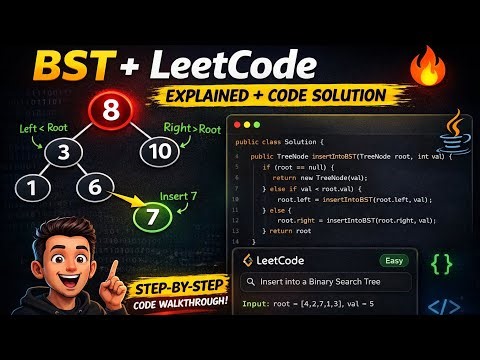 BST Java Tutorial + LeetCode Solution 💻| Easy Explanation #programming #javaee #education