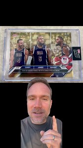 1/1 Olympic gold parallel found featuring LeBron James, Steph Curry, and Kevin Durant