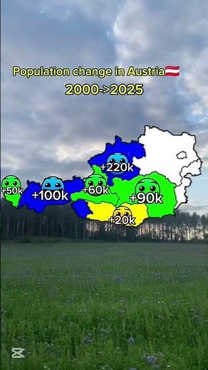 Part 1 | Population change in Austria from 2000-2025🇦🇹 #austria #mapping