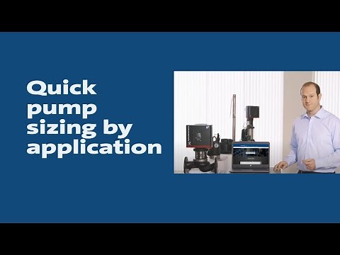 Quick pump sizing by application