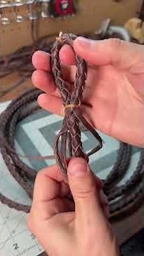 How to braid a leather dog leash step by step! #leatherwork #leathercraft #leathercrafts