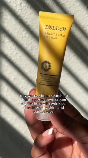 Finally—an eye care routine that actually delivers. Our AWAKE Undereye Patches and Bright & Firm Eye Cream work together to tackle wrinkles, fine lines, dryness, and dark circles. No empty promises, just real results for real skin. | Bolden