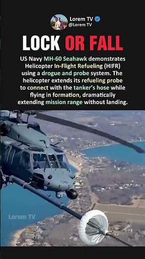 US Navy Seahawk Performs Insane Mid-Air Refueling Maneuver