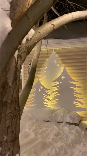 DIY Plywood Christmas Trees! 🌲✨After seeing BarberellaHome make her gorgeous wood cut outs for all the seasons, I knew I had to give it a try. Though I stumbled through by tracing my own shape of tree, Check out her page for templates to make life easier! ✨Follow Once Upon a Bungalow for more Home & DIY! 🏡 #christmas #christmasdecor #woodworking #easywoodworking #easydiy #holidaydiy #christmasdiy #diyproject #diymom #holidayseason #merrychristmas #outdoordecor #christmastree #exterior #wooddes