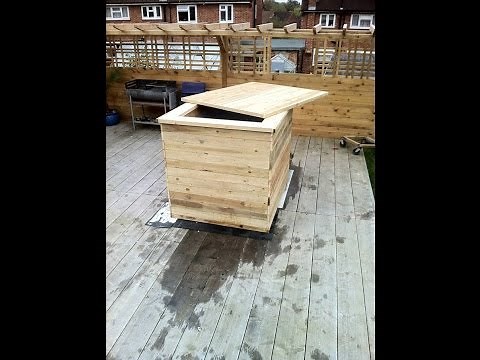 Home made hot tub with heated air jets