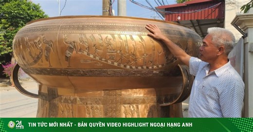 VIDEO: Cận cảnh trống đồng lớn nhất Việt Nam ở Thanh Hóa