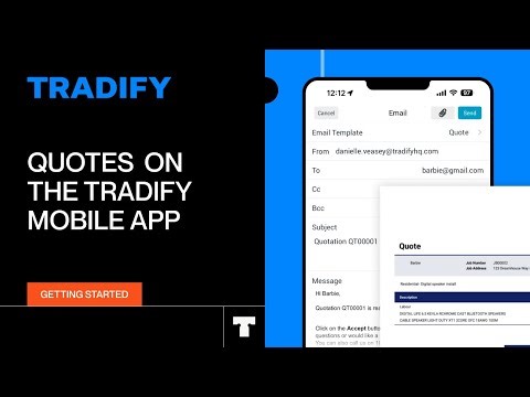 Quotes on the Tradify Mobile App