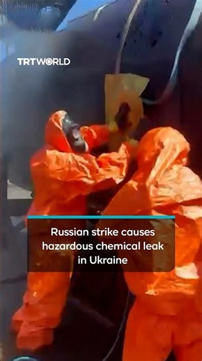 Russian attack on critical infrastructure in Ukraine causes chemical leak