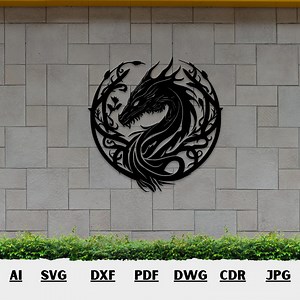 Dragon Laser Cut Svg Dxf Pdf Files | Bearded Dragon Vector File for Laser Cutting | CNC Cutting Router | Digital Files Instant Downloads - Etsy