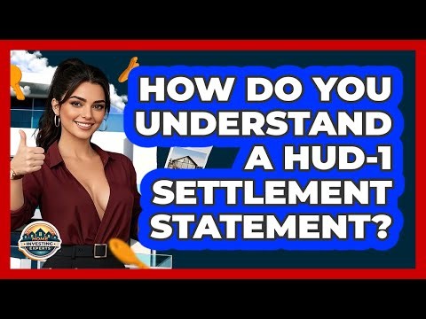 How Do You Understand A HUD-1 Settlement Statement? - Home Investing Experts