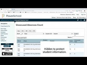 PowerTeacher: Running a UNX Absence Report