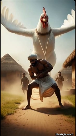 🤯A Big hen attack the village 👻 #ai #cartoon #shorts #moralstories 🥳