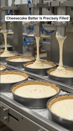 How Cheesecake Is Made 🍰🤯 | Inside a Massive Cheesecake Factory #Shorts