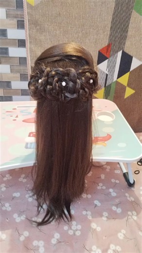 wedding hairstyle part-10 tutorial ❤️ #aesthetic #hairstyle #shorts