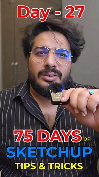 ✅ Day 27 – Scale Main Gate Without Distortion | Stretch by Area in SketchUp 🚪 | 75 Days Tips