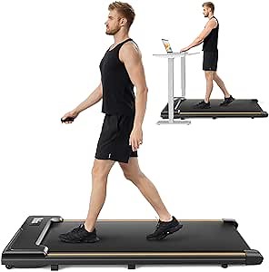 Under Desk Treadmill with Incline, Mini Walking Pad, Treadmills for Home Office, Portable Lightweight Walking Treadmills with Wheel