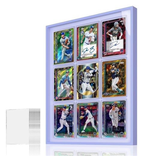 Purple 9-card Display Case, Aluminum Frame With Tempered Glass for PSA Graded Cards, Sports Card & TCG, Gift for Card Collector, Wall Decor - Etsy