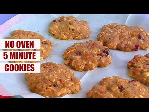 5 Minute NO OVEN Oatmeal Cookies | Microwave Cookie Recipe