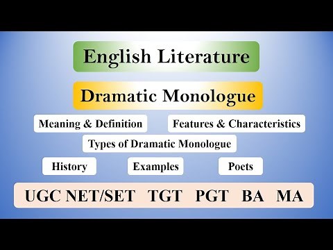 Dramatic Monologue in English Literature: Definition, Types, Features, Poets, History & Examples