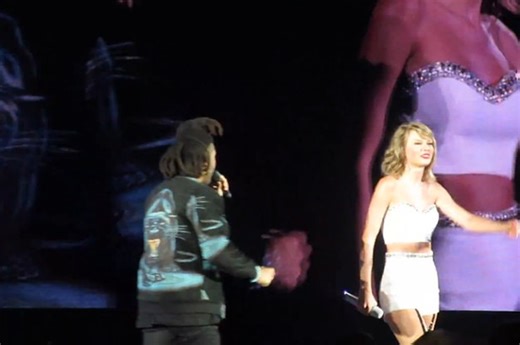 Watch Taylor Swift Bring Out The Weeknd For a Performance of "Can't Feel My Face" in New Jersey