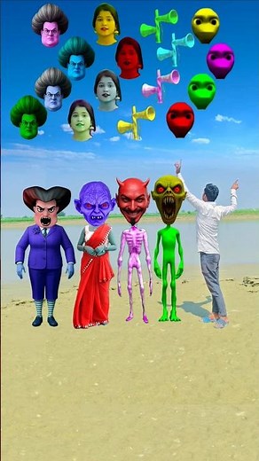 Dancing cute bhabhi, Scary Teacher 3D, Siren, Alien, Dancing &Me Correct Head Matching #shorts