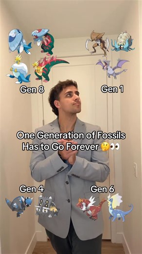 @gamebeezytt on Instagram: "Which Generation of Pokemon Fossils are you getting rid of?! #pokemon #pokemoncommunity #pokemongo #pokemontiktok #pokemonswordshield"