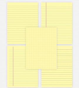 Printable Lined Paper, 14 Pages Grid Paper, Yellow Dotted Paper, Wide Rule College Rule Notes, Notebook Lined Paper PDF Instant Download - Etsy