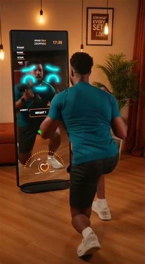 Smart gym mirror becomes self‑aware #workout #fitness #wellness