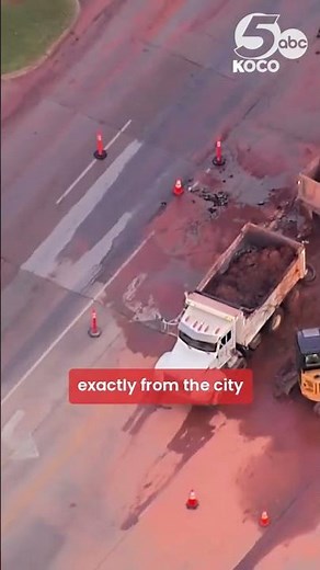 OKC crews work to repair sink hole caused by water main break