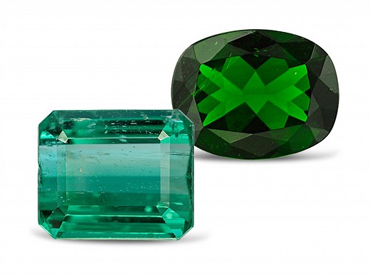 Chrome Diopside vs. Emerald