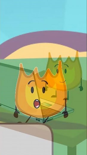 BFDI #Shorts - Firey Jr. watches a show with his dad, Firey