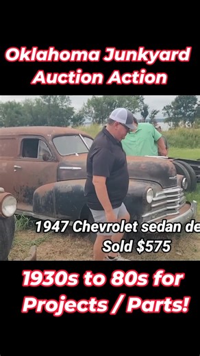 1942 chevrolet sold in 575$ -Oklahoma Junkyard Auction Action: Classic Cars & Trucks SOLD! 1930s to 80s for Projects and Parts!#junkyard #oldcar #car #trucks | Mr. Goodpliers