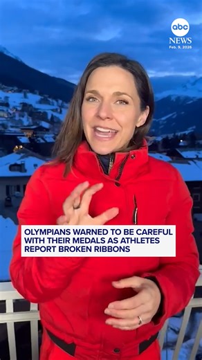 ABC News Live on Instagram: "Officials at the Olympics say they’re giving “maximum attention” to reports that medals are snapping off of their ribbons just hours after they are awarded to athletes. Read more at the link in bio."