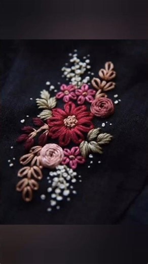 Hand embroidery design #shorts #shortvideo #youtubeshorts #handbroidery