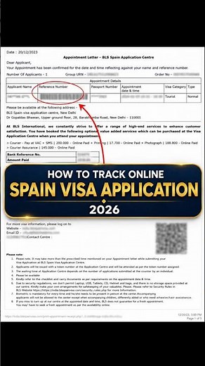Track Spain Visa Application in 1 Minute! 🚀