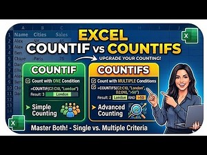 Differences between countif and countifs function of Excel | COUNTIF vs COUNTIFS in Excel